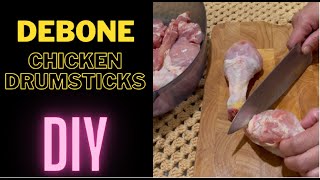 HOW TO DEBONE CHICKEN DRUMSTICK DIY [upl. by Garnet]