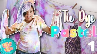 Como hacer Tie Dye en COLORES PASTELES pt 1 Todos los TIPS y secretos Floritere [upl. by Ylram]