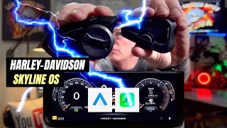 Harley Skyline OS Digital Dash System Apple Car Play Android Auto Satellite Radio Sena Cardo [upl. by Sutelc]