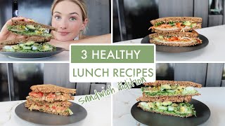 3 Healthy Easy Lunch Recipes  Sandwich Edition  Sanne Vloet [upl. by Han]