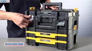 DEWALT TSTAK COMBINATION TOOLS amp FIXINGS STORAGE SET Screwfix [upl. by Enyehc]