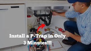 How to Install a Bathroom Sink PTrap in Just 3 Minutes [upl. by Iny]