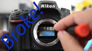 How To Fix A Stuck Nikon DSLR Mirror [upl. by Ynohtnaleahcim]