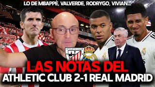 MBAPPÉ VALVERDE BELLINGHAM ANCELOTTI VIVIAN LAS NOTAS DEL ATHLETIC CLUB  REAL MADRID [upl. by Nitz]