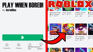 Top Ten Roblox Games to Play WHEN BORED [upl. by Aleik775]