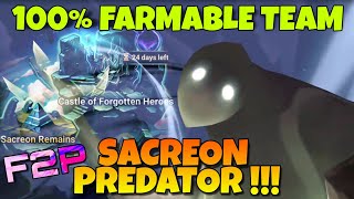 NEW SACREON DIMENSIONAL PREDATOR  F2P LIGH PREDATOR TEAM SUMMONERS WAR [upl. by Annirak610]