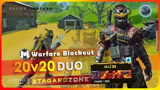 Warfare Blackout 20v20 DUO  Custom Color Graphics  iPhone 15 Pro Max Gameplay  Stagardzone [upl. by Zurc746]