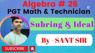 Algebra 26 santsir subringpgtmath jharkhandpgt technician nagarpalika iitjamnet By Sant Sir [upl. by Teddman]