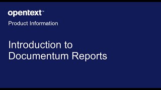 Documentum Reports [upl. by Lafleur]