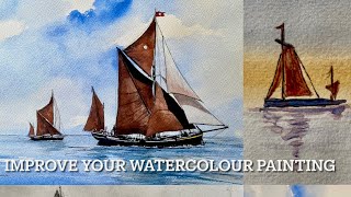 5 WAYS To IMPROVE WATERCOLOR For BEGINNERS LOOSE WATERCOLOR LANDSCAPE PAINTING Techniques Tutorial [upl. by Nosimaj497]