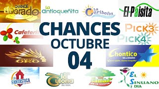 Resultados del Chance del Viernes 4 de Octubre de 2024 Loterias 😱🤑💰💵 [upl. by Rihaz]