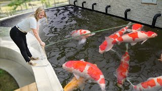 BUILDING A MASSIVE KOI POND  FINAL RESULT [upl. by Attenborough720]