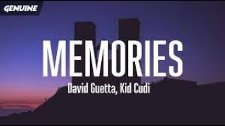 Memories  lyrics  David Guetta feat Kid Cudi [upl. by Radferd]