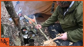 A Night in the Wild An Oilskin Tarp Adventure [upl. by Yahsed]