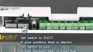 Filtrete 3M50 How to set the thermostat to work with heat pump systems [upl. by Pass]