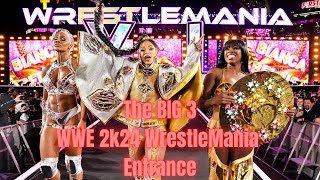 WWE 2K24  The BIG 3  Bianca Belair Jade Cargill amp Naomi  WrestleMania 40 Entrance [upl. by Federico]