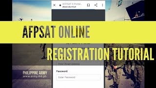 🔴AFPSAT ONLINE REGISTRATION EXPLAINED PAANO MAGAPPLY PART 4 [upl. by Maiocco]