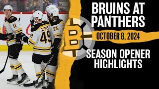 Bruins Highlights Boston Opens Season with Playoff Rematch at Florida [upl. by Assenaj8]