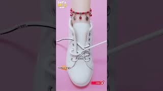 Tie shoelaces crisscross new style Sneaker lacing tie tips shorts shoeslacestyles viral [upl. by Crispa]