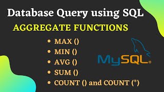 Class 12 IP  CS  MySQL Aggregate Functions  MAX MIN AVG SUM COUNT [upl. by Marjorie]