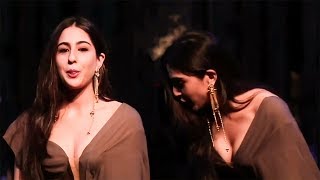 Sara Ali Khan Looks so HOT in this outfit Attention Manish Malhotra Fashion Show [upl. by Angelis]