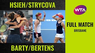 HsiehStrycova vs BartyBertens  Full Match  2020 Brisbane Doubles Final [upl. by Ailerua]