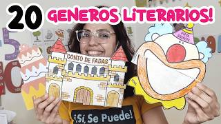 20 GENEROS LITERARIOS para ensinar para as crianças PROJETO COMPLETO [upl. by Neelahtak]