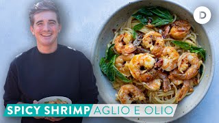 RECIPE QUICK FIX Spicy Shrimp Aglio E Olio [upl. by Enaed]