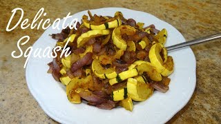 Delicata Squash  How to prep and cook Delicata Squash  Healthy Holiday Side Dish [upl. by Adnwahsal155]