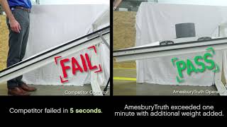 AmesburyTruth vs Competitor Casement Hardware Testing [upl. by Leisha]