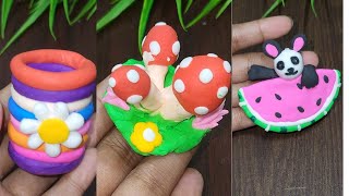 Polymer Clay for Beginners  EASY air dry clay projects [upl. by Dor607]