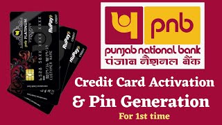 PNB Credit Card Activation and Pin Generation 1st time  Pnb new credit card pin generate pnb [upl. by Plume]