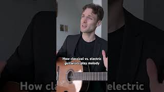 How classical vs electric guitarists play melody 🎵 shorts [upl. by Eduam69]