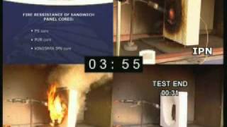 Kingspan Fire test  comparison of IPN PUR and PS [upl. by Ainolloppa]