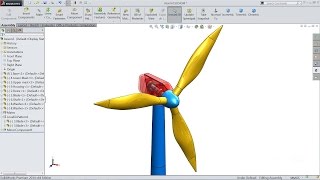 Solidworks tutorial  Sketch Wind Turbine in Solidworks [upl. by Rhoads]