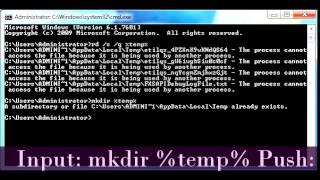 Command Prompt CMD Delete temp [upl. by Auqinehs]