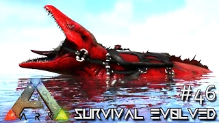 ARK SURVIVAL EVOLVED  KING DADDY MOSA ALPHA MOSASAURUS TAMING  E46 MODDED ARK EXTINCTION CORE [upl. by Errehs]