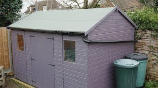 How to fit shed guttering and connect to water butts [upl. by Nnauol]