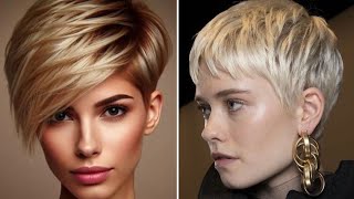 Grey Fine Pixie Haircut Style For Women over 40  curly pixie cut 2024  Best Short Haircut [upl. by Decrem]