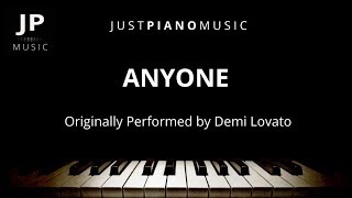 Anyone Piano Accompaniment Demi Lovato [upl. by Ahserak]