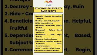 IELTS  Synonyms to score 7 band in IELTS [upl. by Rosenkrantz735]