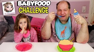 BABY FOOD CHALLENGE  Hannah vs Papa  Wir essen Babynahrung  Herausforderung [upl. by Lucio604]