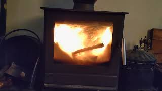 Log Burner Light Up 30 Sept 930 pm Stirling Scotland UK [upl. by Ahcire]