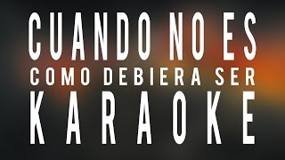 Cuando no es como debiera ser Karaoke PXNDX  Panda Letra [upl. by Niamrahc]