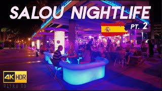 SPAIN NIGHTLIFE 2021 4K Pubs amp restaurants 🌴 Salou Catalonia Spain 🌴 Pt2  Dji Pocket 2 [upl. by Ahsined]