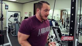 How To Under Hand Tricep Pressdown  Hunter Labrada [upl. by Worrad514]