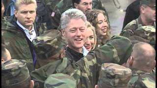 President Clintons Trip to Bosnia 1997 [upl. by Llig]