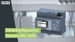 Zählerkonfiguration Siemens Sentron PAC2200 [upl. by Narot]