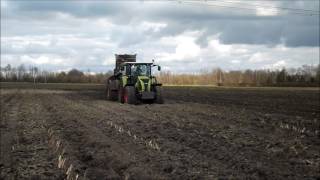 Mest strooien Spreading muck Fokkert Lemele Claas Joskin Huyndai [upl. by Cecilius]