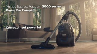 High Suction Power with Philips PowerPro Compact Vacuum Cleaner Removes 999 Fine Dust [upl. by Ahtiekahs956]